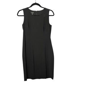 Talbots Petites Black Sheath Dress NWOT Sleeveless Career Business 2P Wool Blend